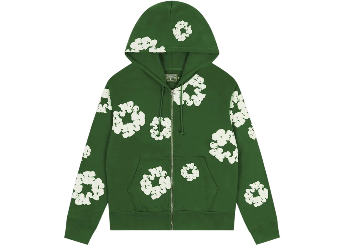 Denim Tears Cotton Wreath Zip Hoodie Green - 1
