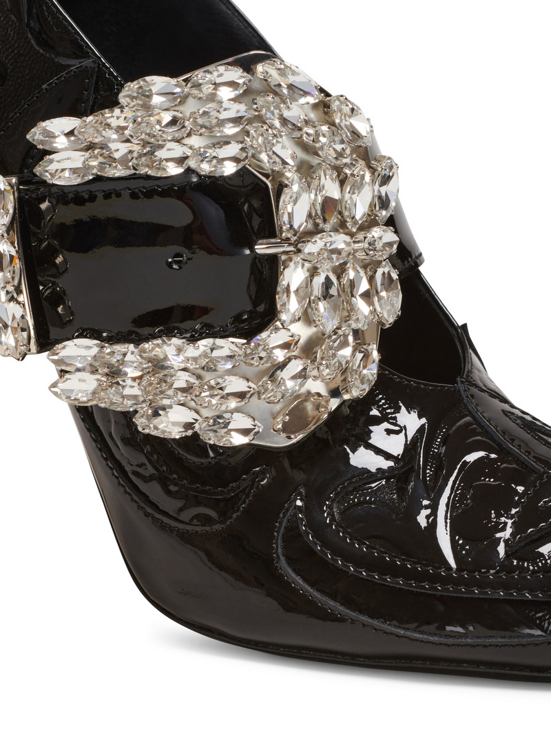 Clara Western patchwork patent leather pumps 6