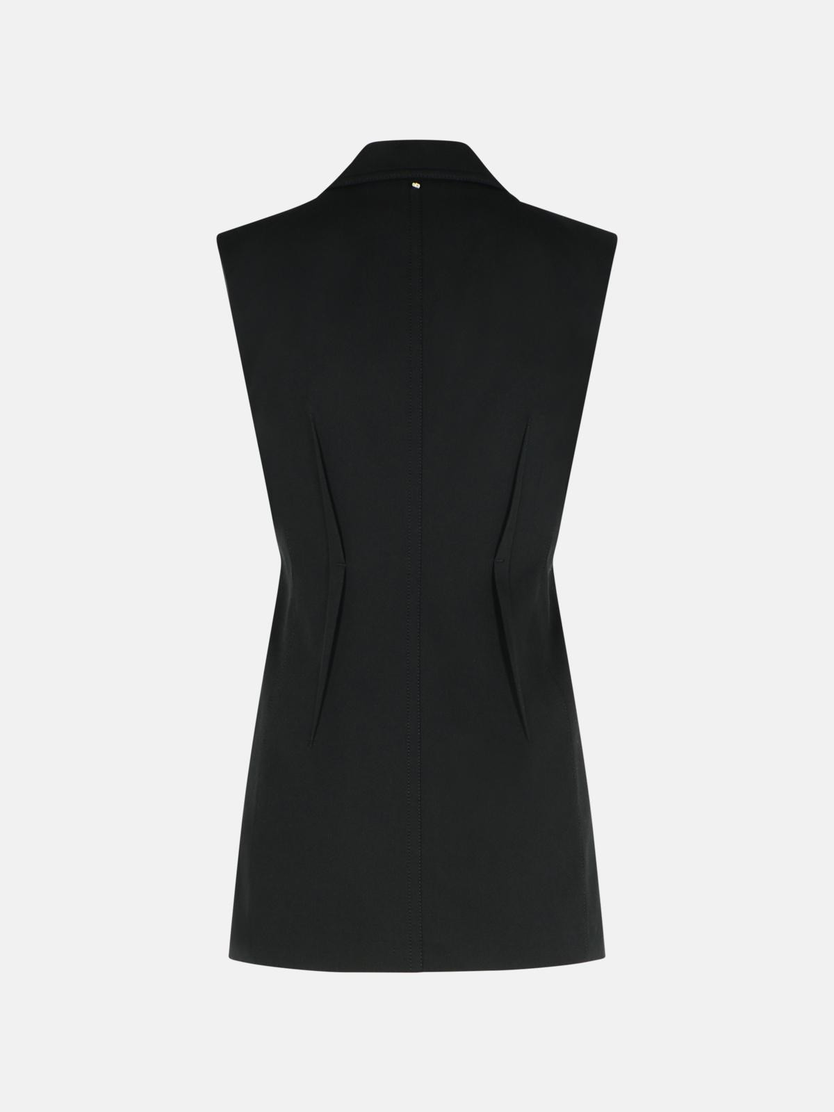 'OCA' BLACK COTTON VEST - 3