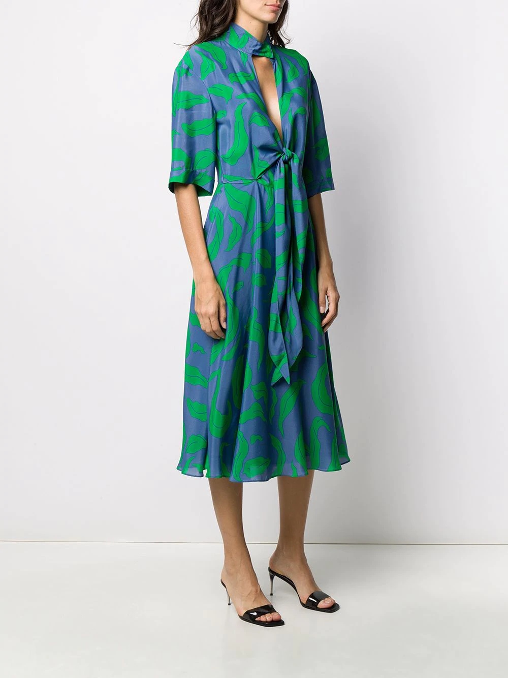 Leaves Illusion midi dress - 3