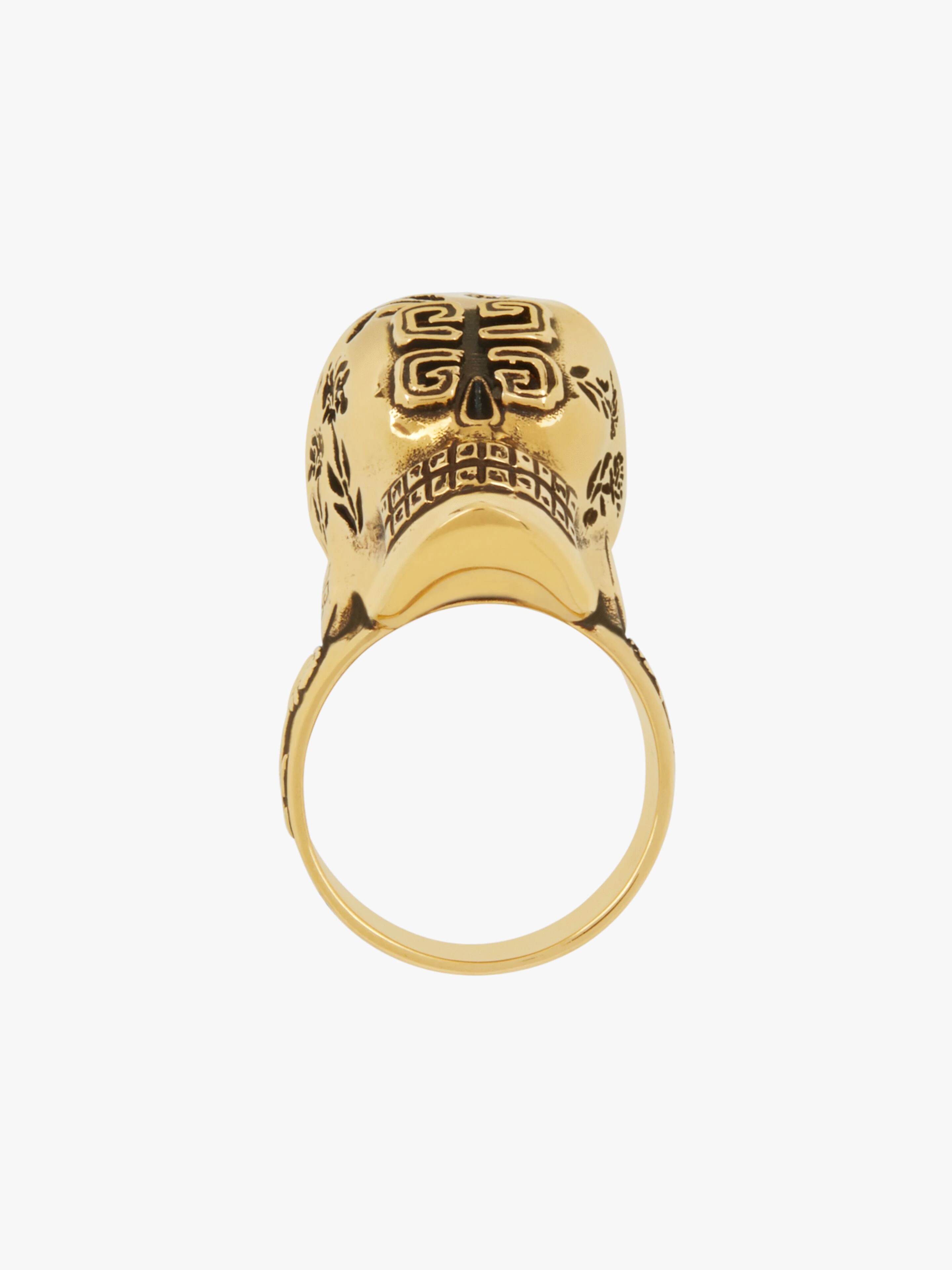 ENGRAVED RING IN METAL WITH 4G SKULL - 2