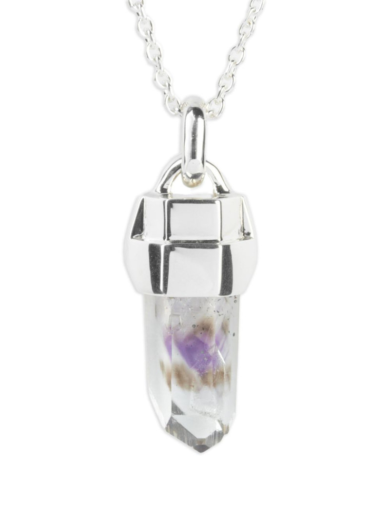 Parts of Four sterling silver Talisman Amethyst necklace outlook