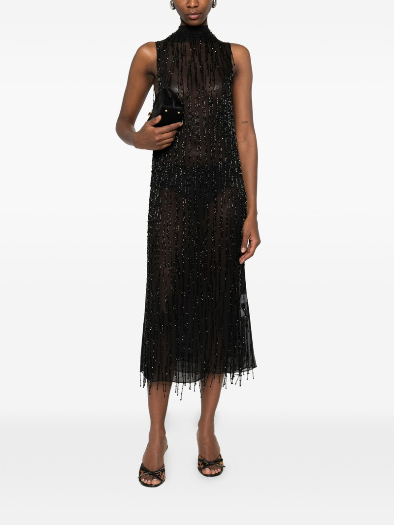 Blumarine beaded high-neck dress outlook