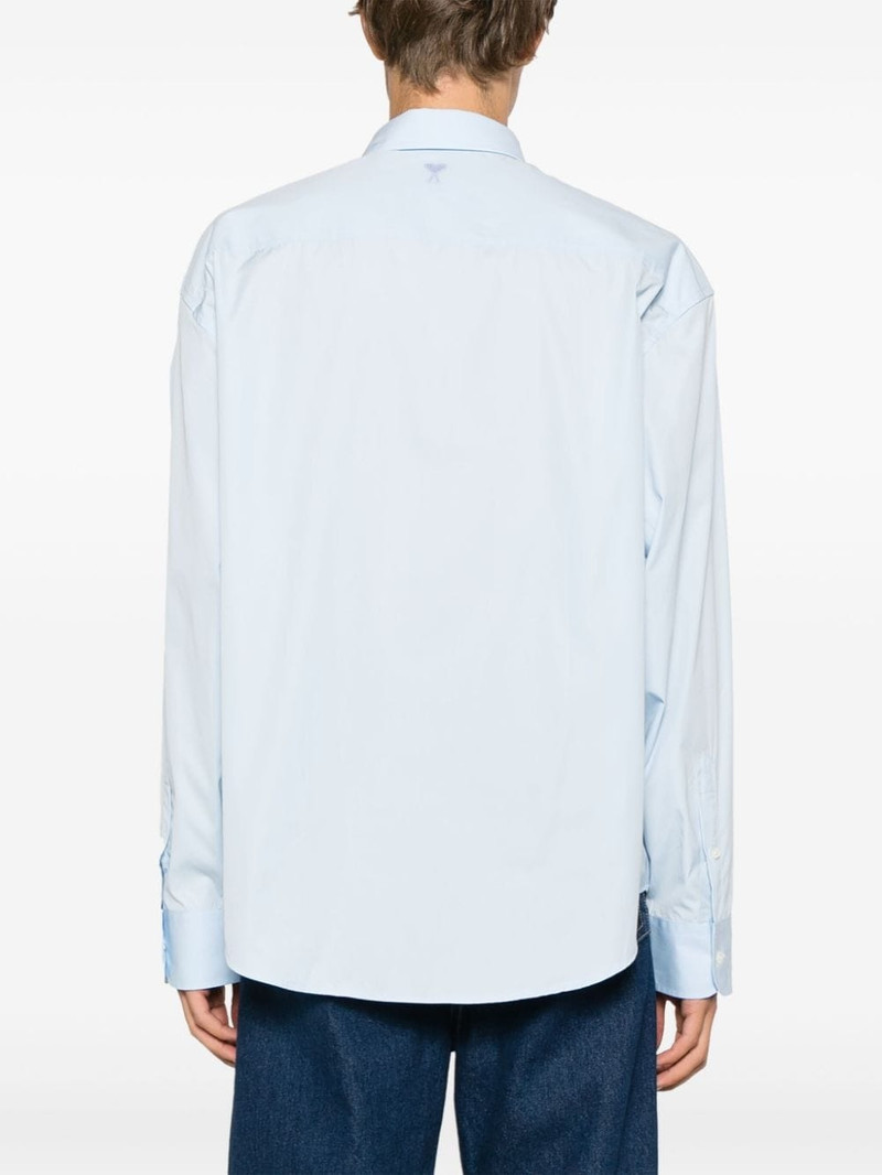 logo-embroidered cotton shirt 4