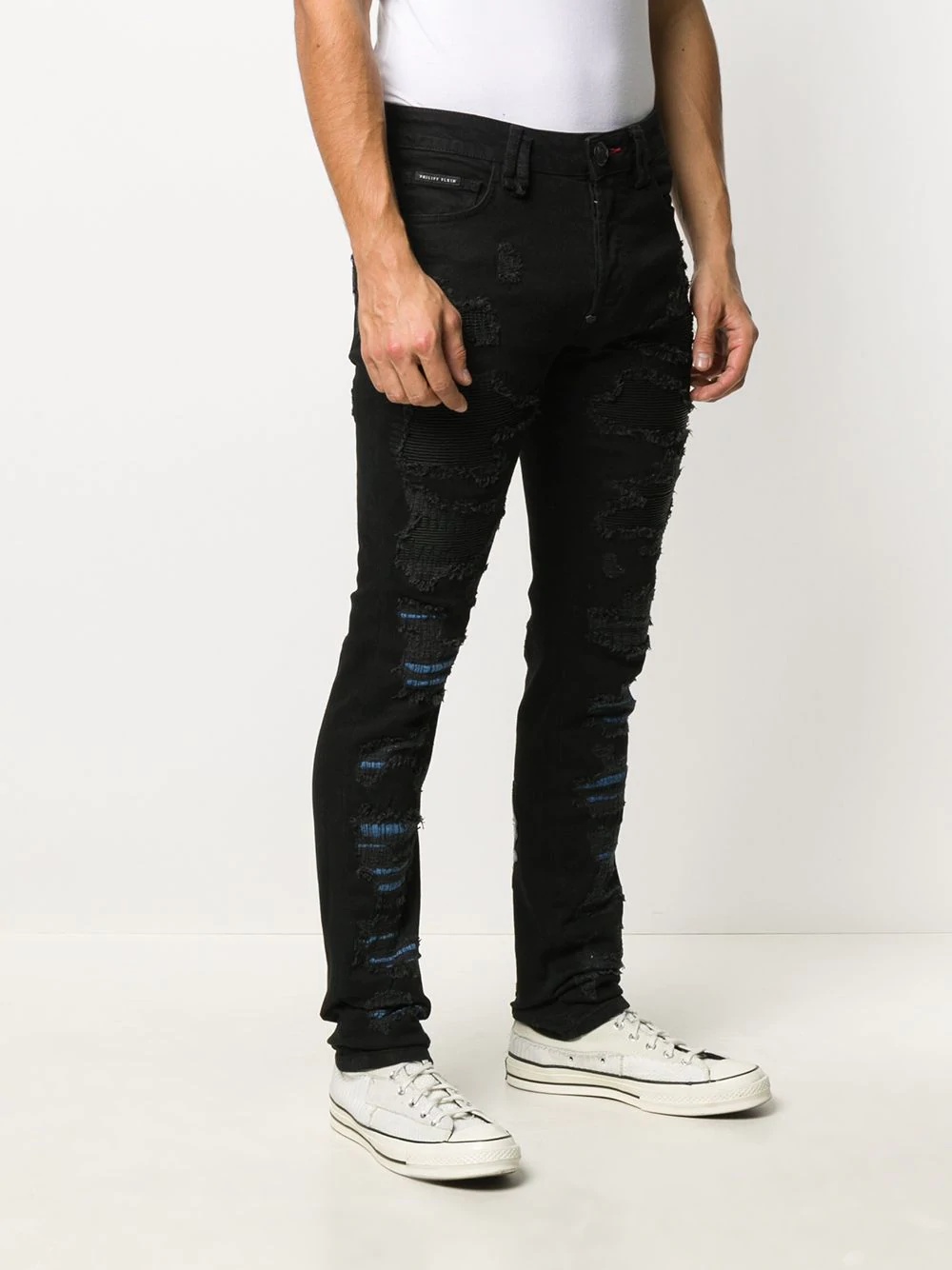 distressed slim-fit jeans - 3