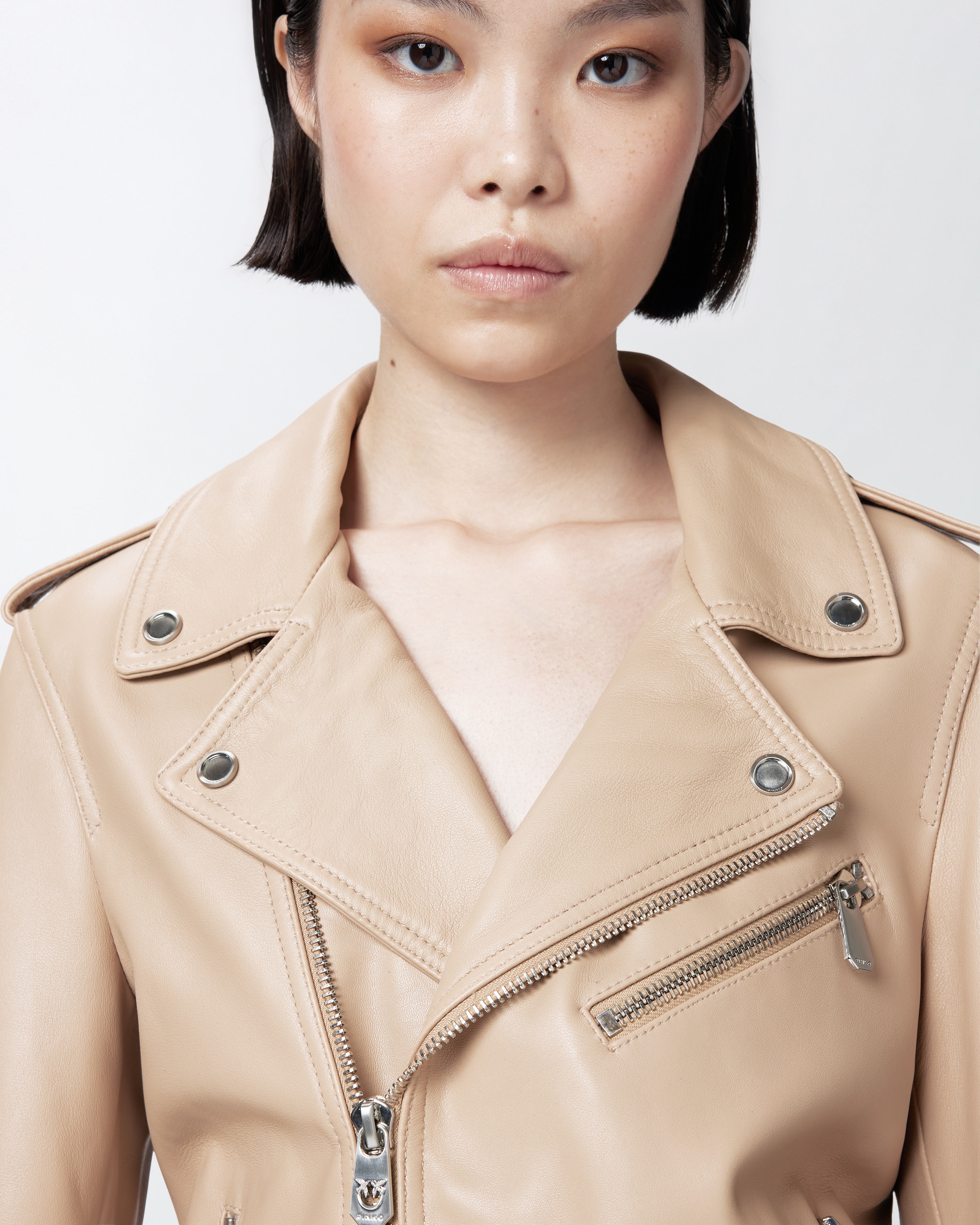 SOFT NAPPA LEATHER BIKER JACKET - 5