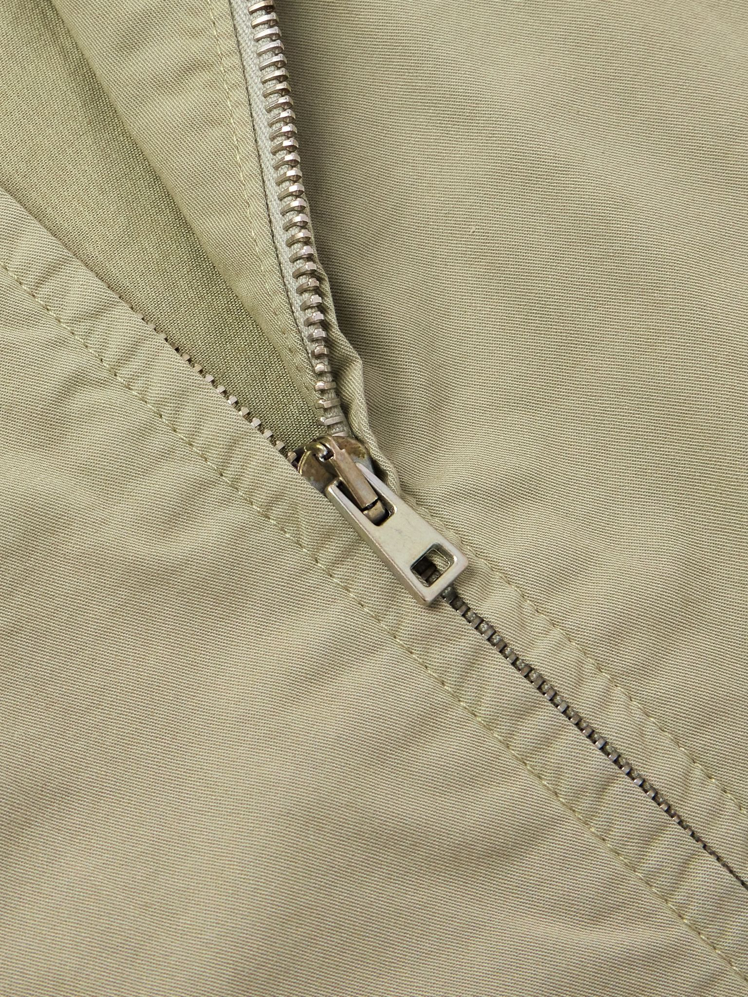 Gilbert Logo-Embroidered Cotton-Twill Blouson Jacket Green - 5
