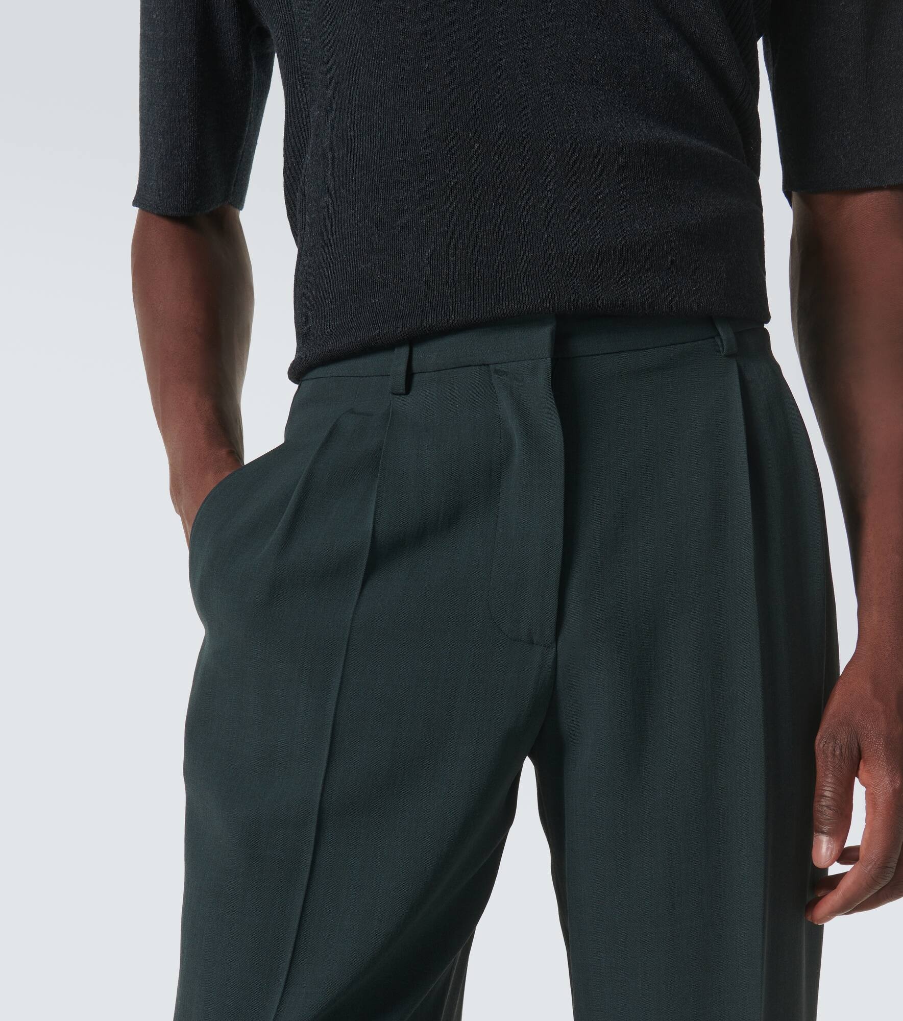 Silas wool-blend straight pants - 5