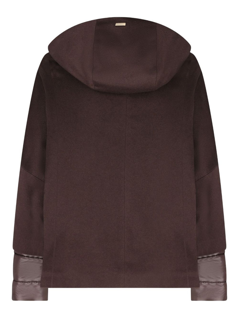 Herno cashmere hooded jacket outlook