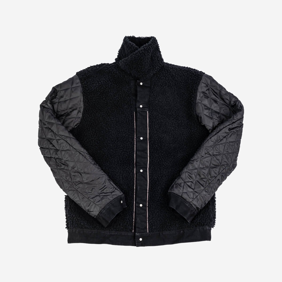 IHJ-116-BLK 14oz Selvedge Denim Fleece Lined Modified Type III Jacket - Black - 5