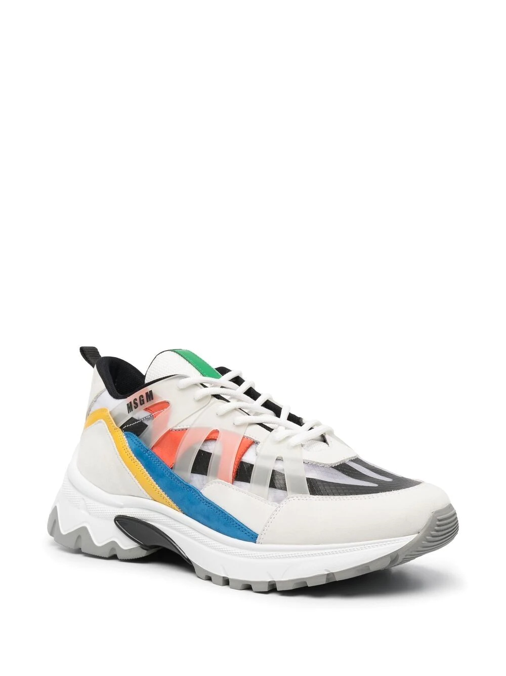 panelled low-top sneakers - 2