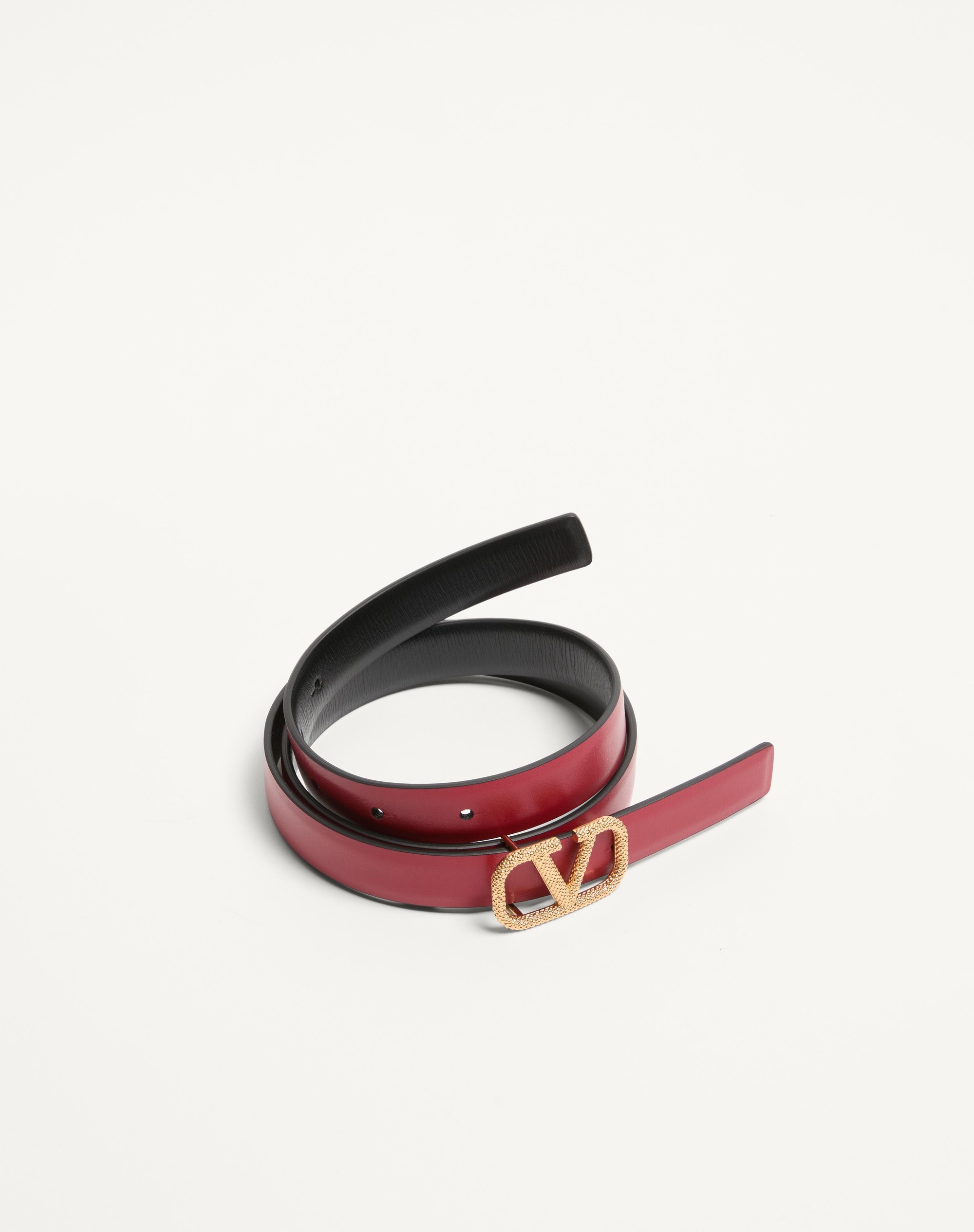 VLOGO SIGNATURE REVERSIBLE BELT IN 20 MM CALFSKIN - 3