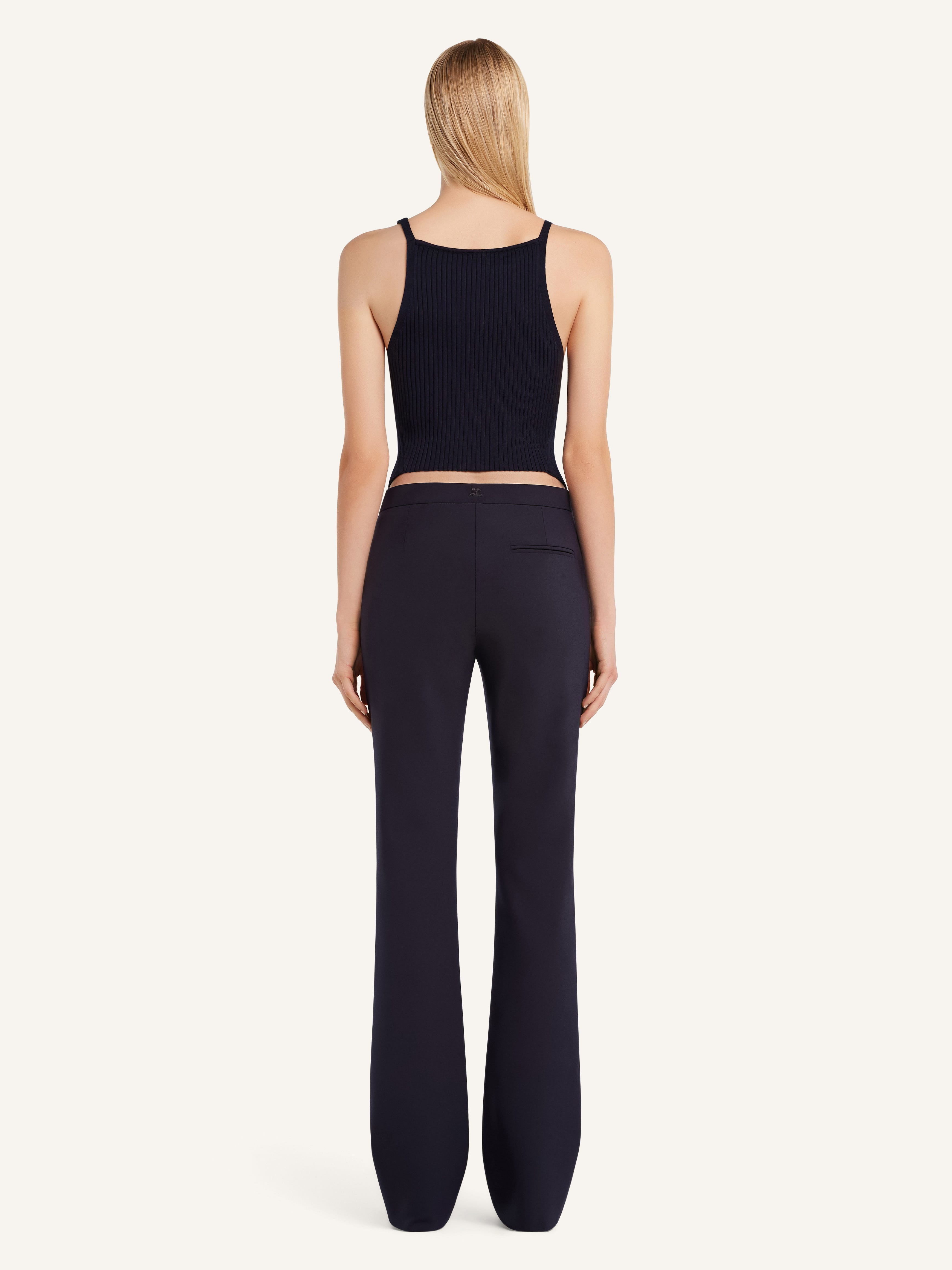 POINTY BUCKLE RIB KNIT TOP - 4