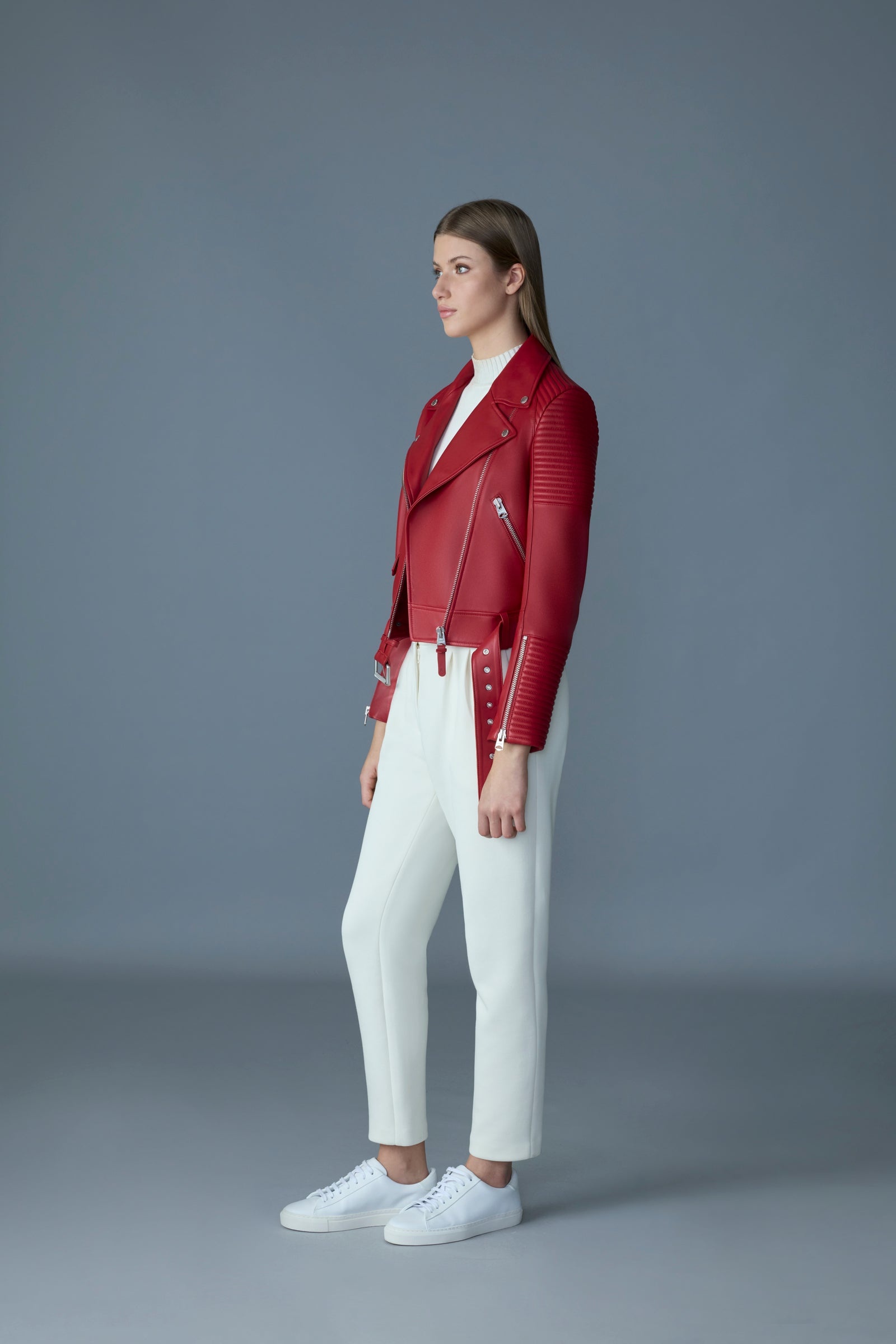 MASINA Zip-Vent Leather Jacket - 3