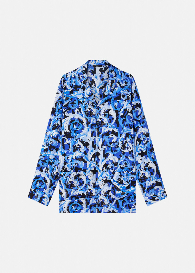 Baroccoflage Print Silk Pyjama Shirt 1