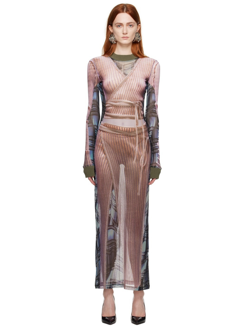 x Jean Paul Gaultier Trompe L'oeil printed dress - 1