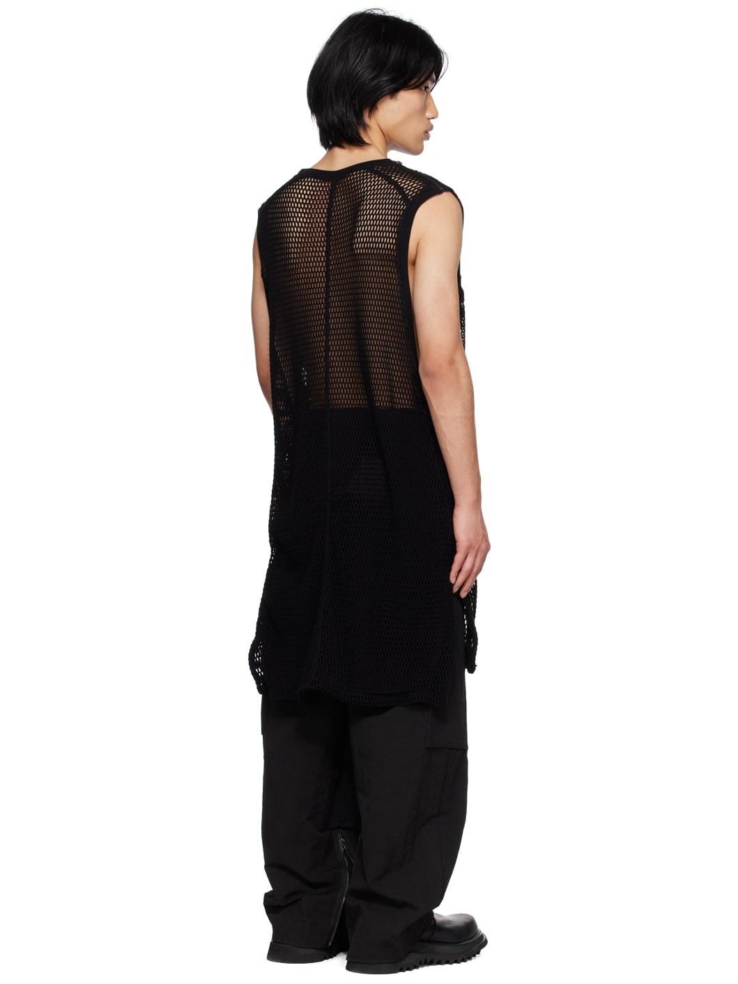 Black Zip Vent Tank Top - 4