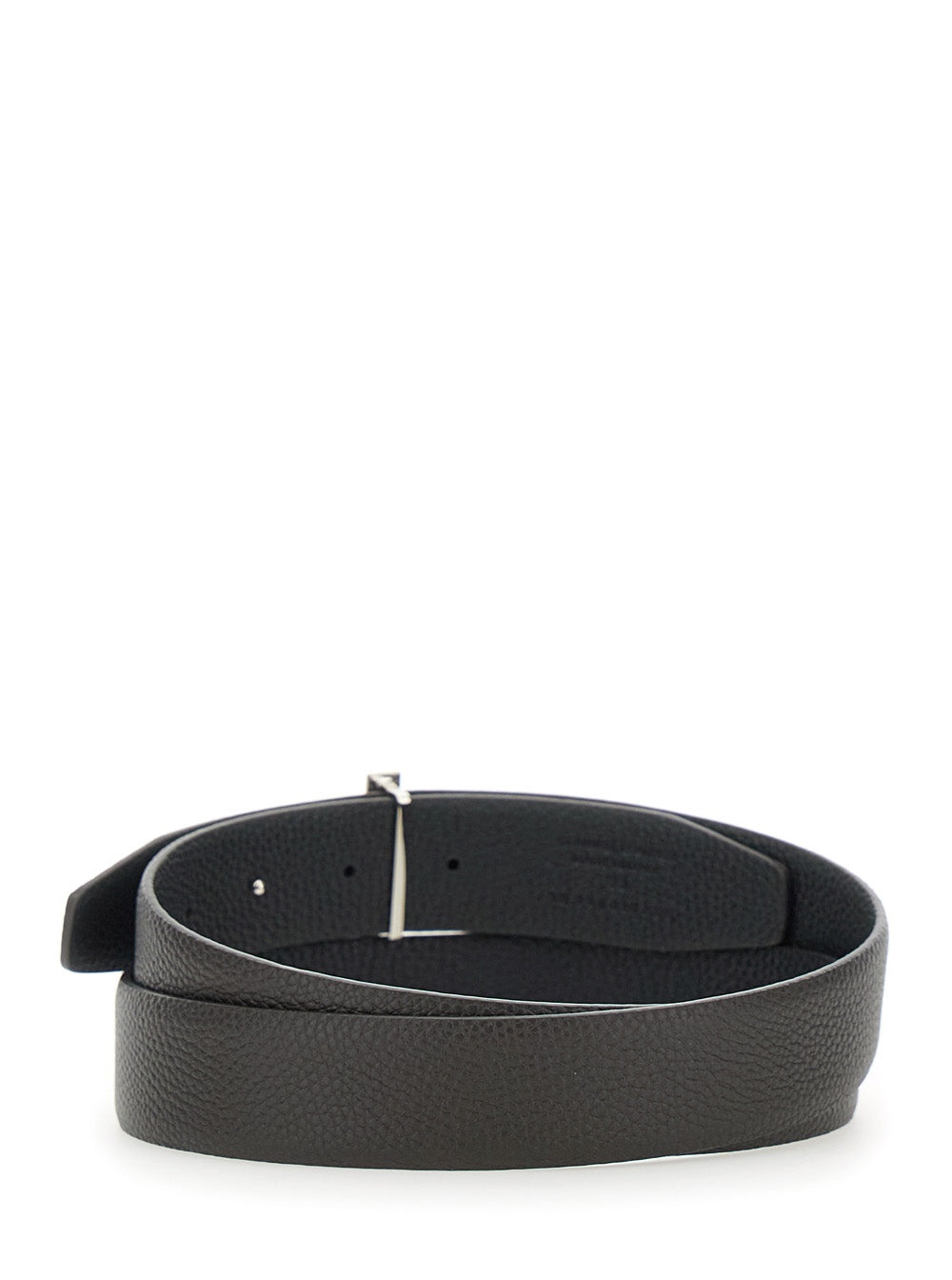 Tom Ford Men Brown Belt With T Buckle Closure In Grained Leather Man - 3