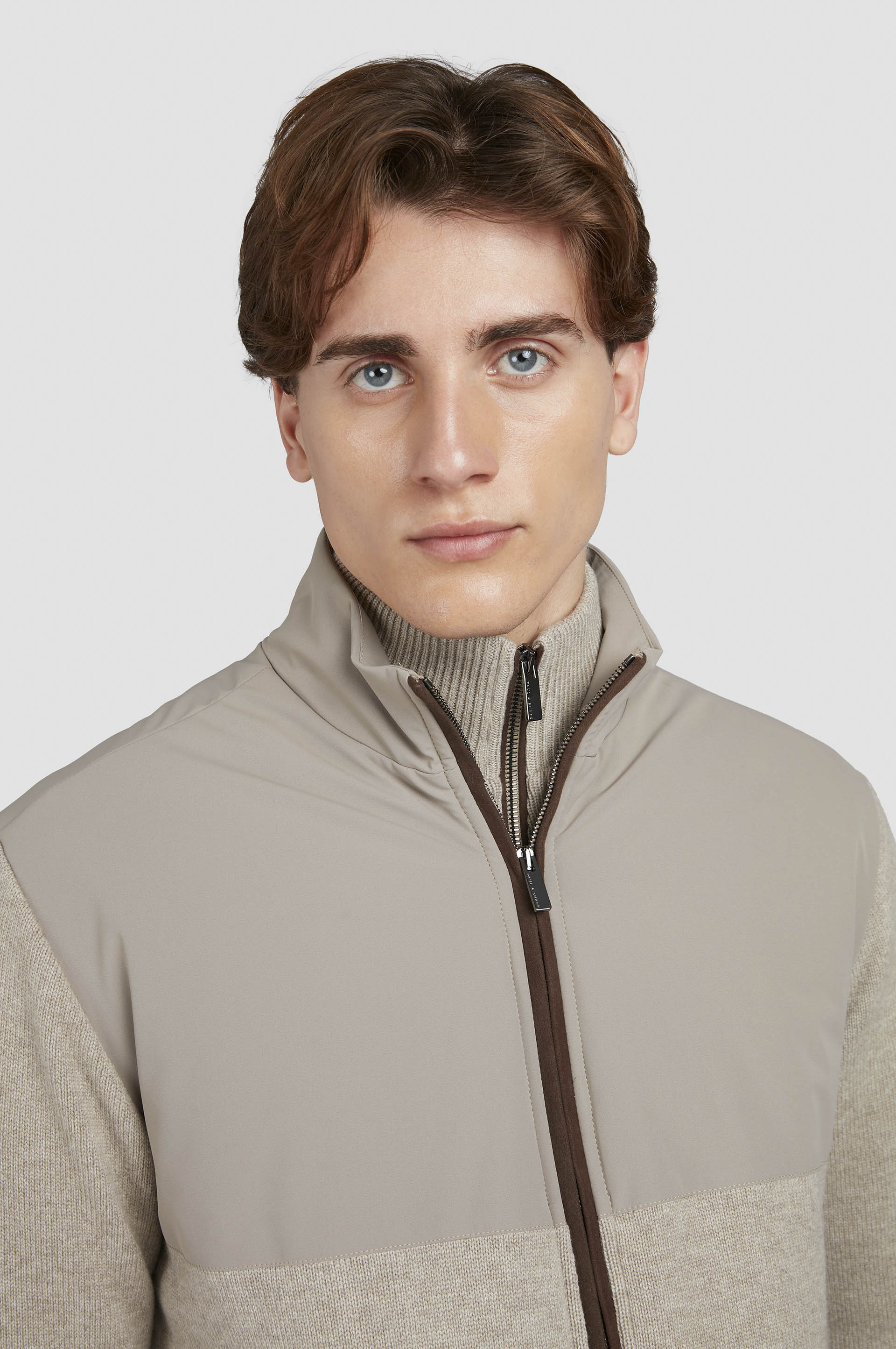 HYBRID JACKET IN WOOL AND CASHMERE WITH SUEDE AND TYPHOON® RE-4X4 STRETCH DETAILS - 4
