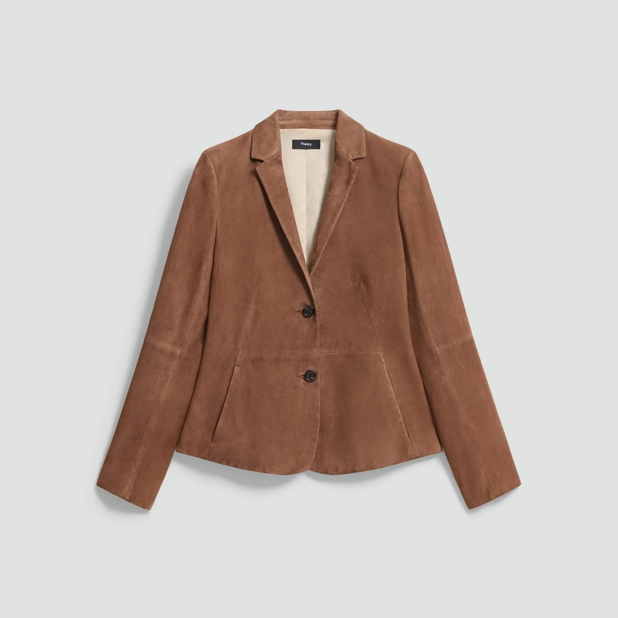 Fitted Blazer in Suede - 1