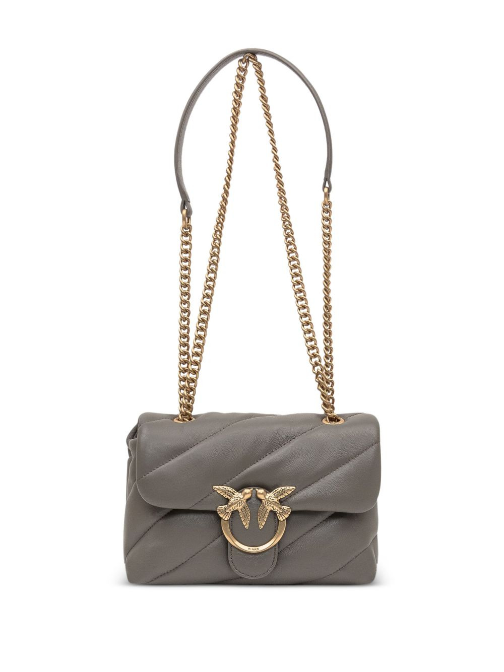 Love quilted logo-embellished shoulder bag - 4