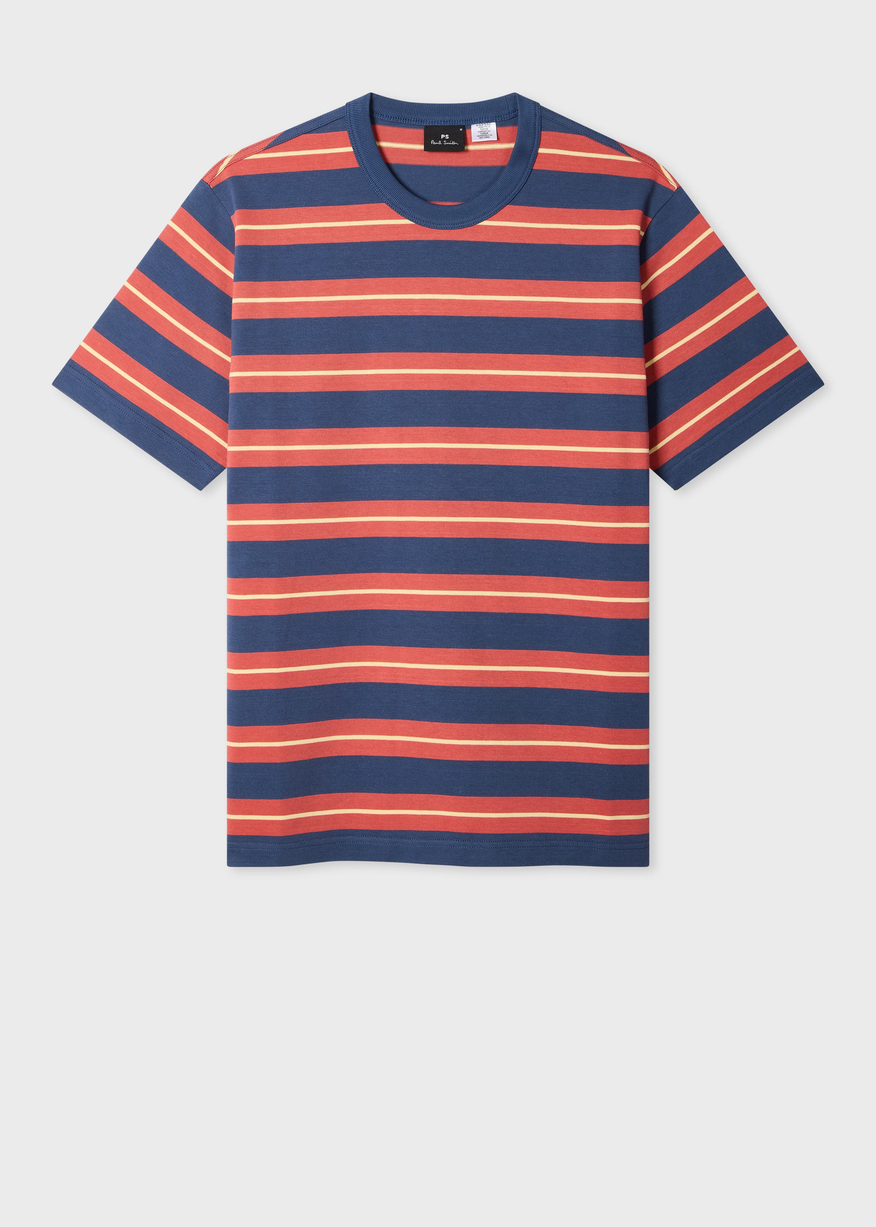 Navy Stripe Cotton T-Shirt - 1