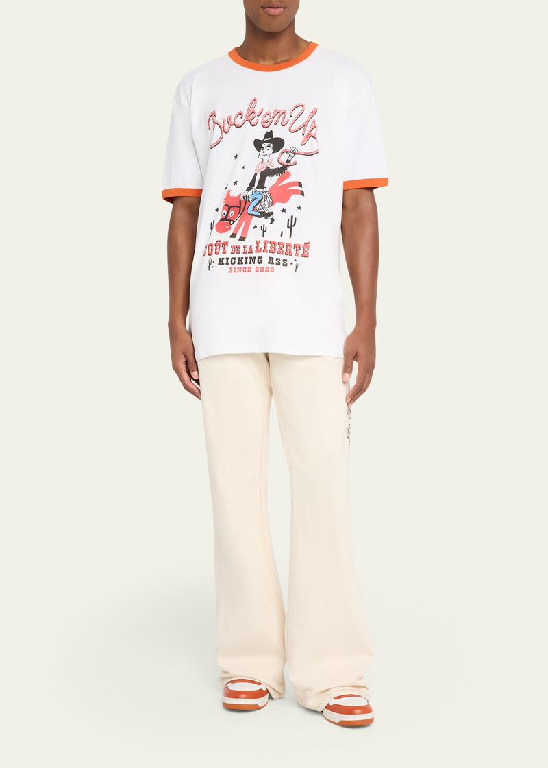 COÛT DE LA LIBERTÉ Men's Jimmy Embellished Flare Jeans outlook