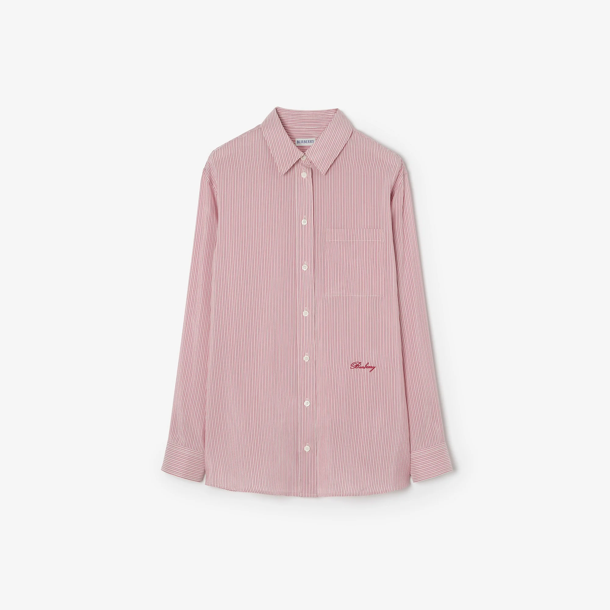 Relaxed Fit Striped Silk Shirt - 1