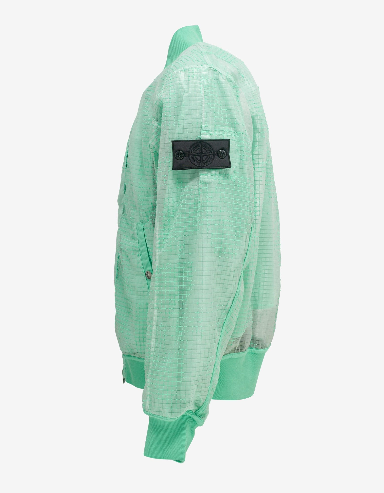 Stone Island Shadow Project Green Bomber Jacket Distorted Ripstop Organza-TC - 6