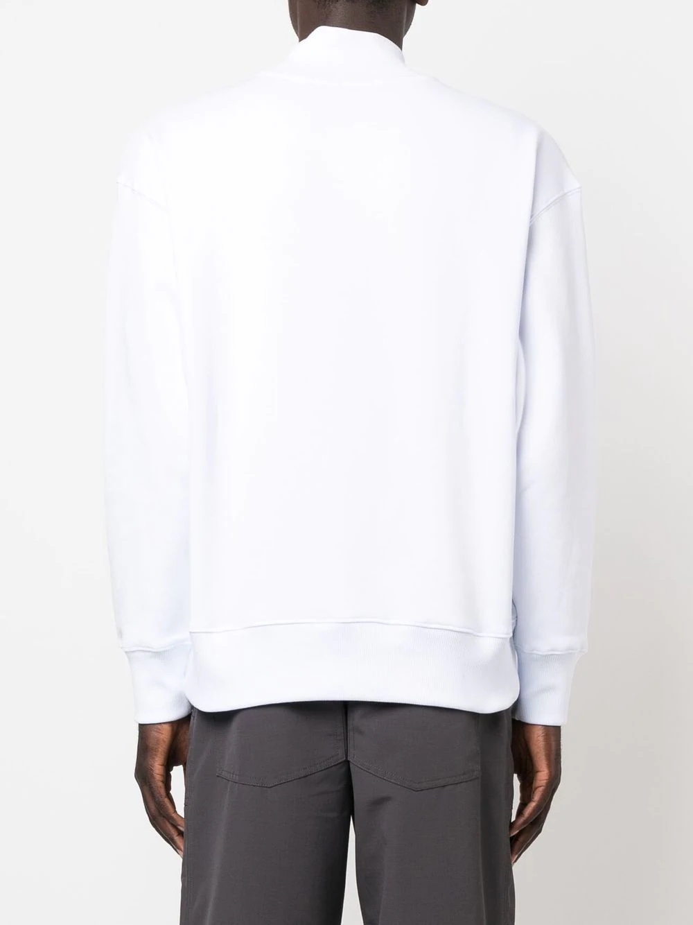 logo-print mock-neck sweatshirt - 4