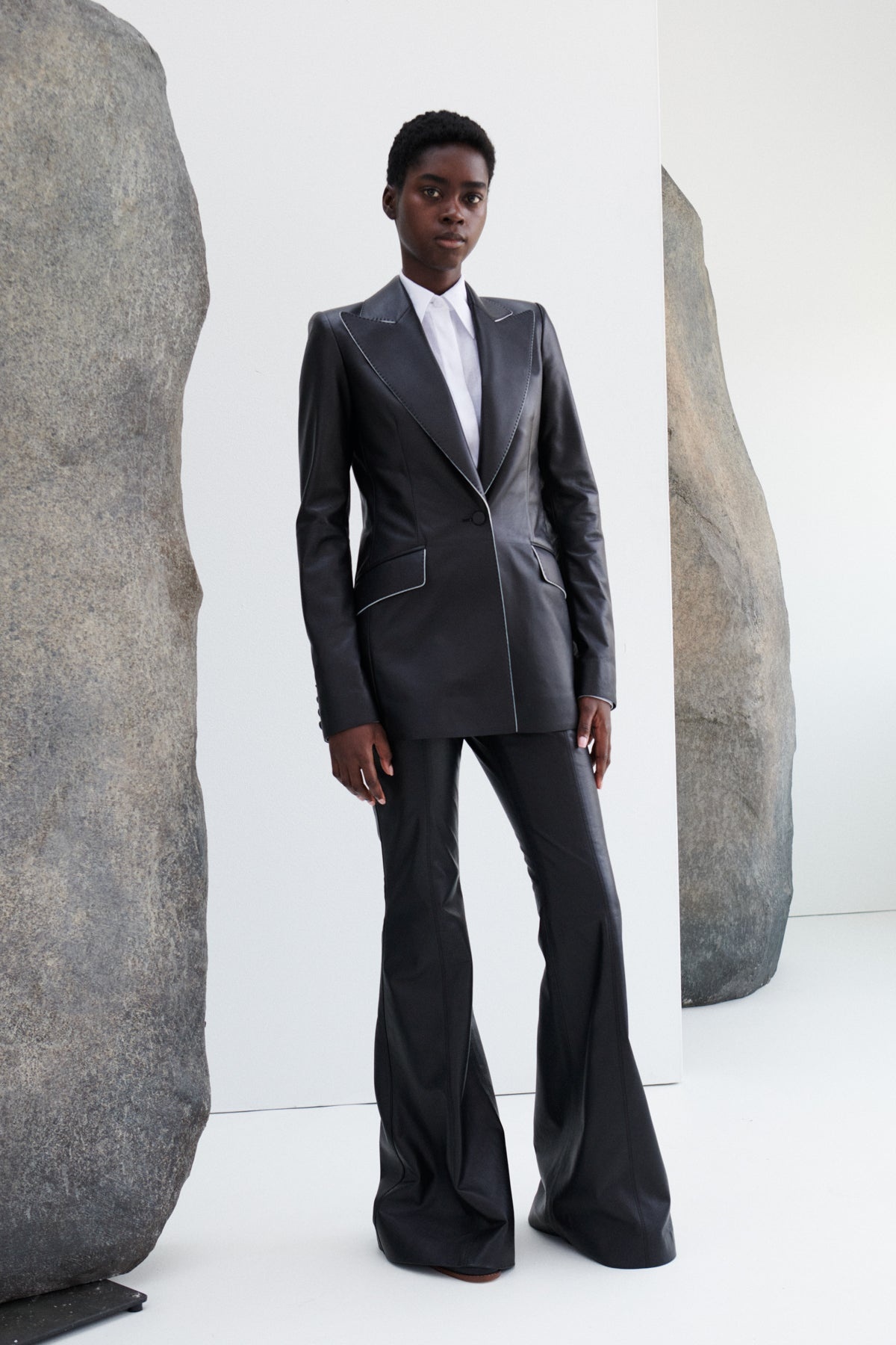 Rhein Pant in Black Leather - 2