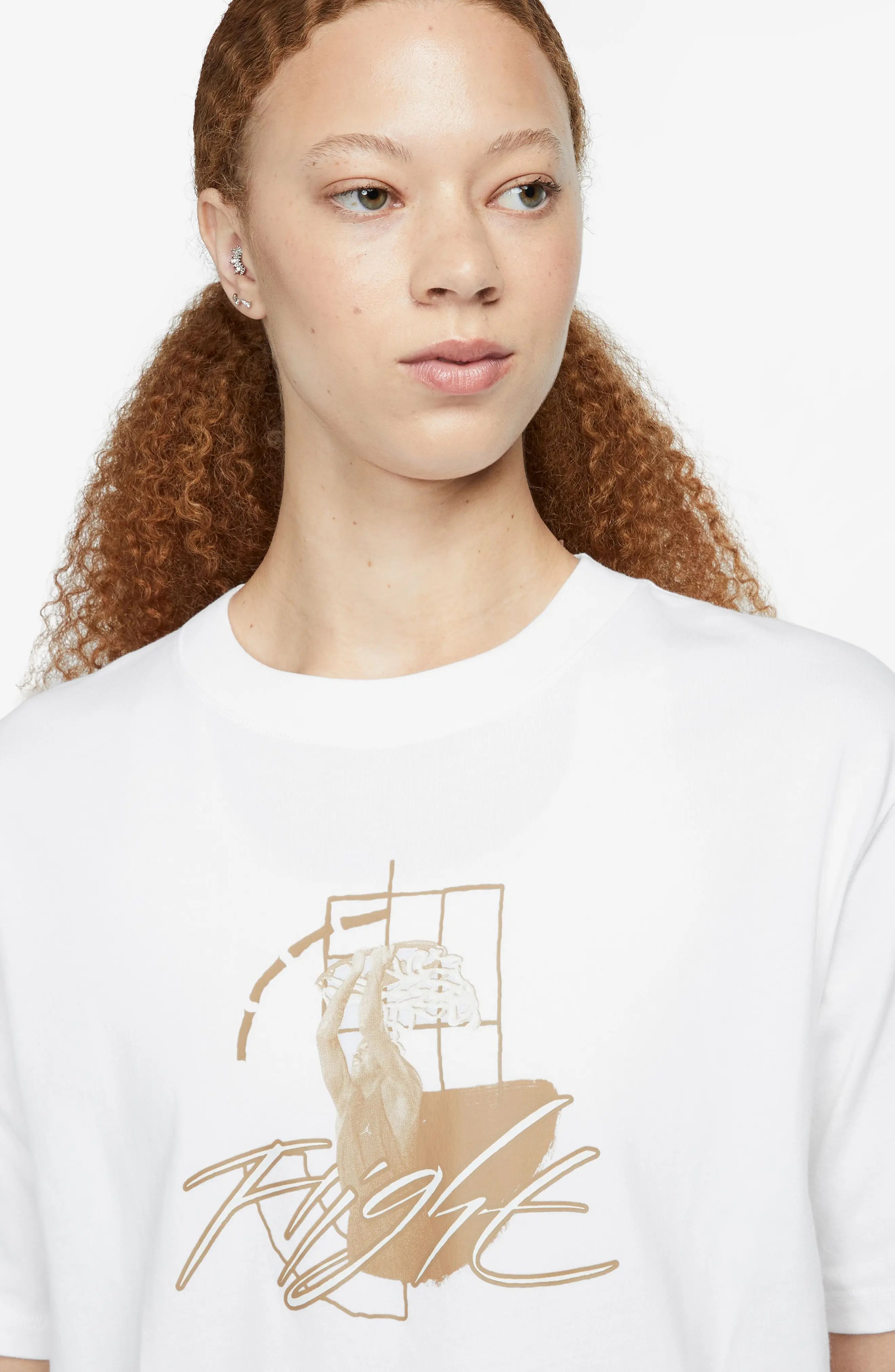 Flight Graphic T-Shirt in White/Desert - 3