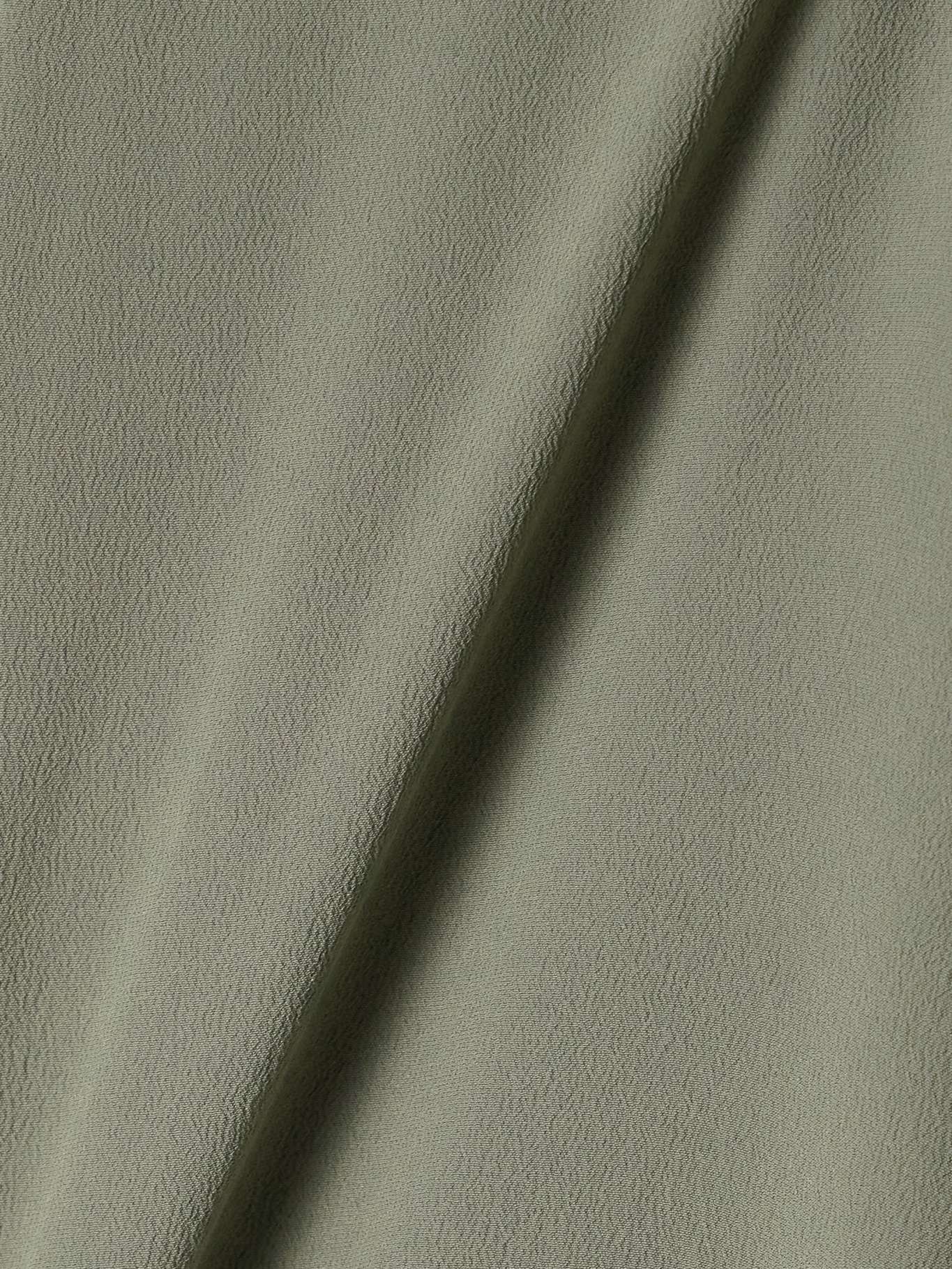 Draped crepe midi wrap dress Green - 4