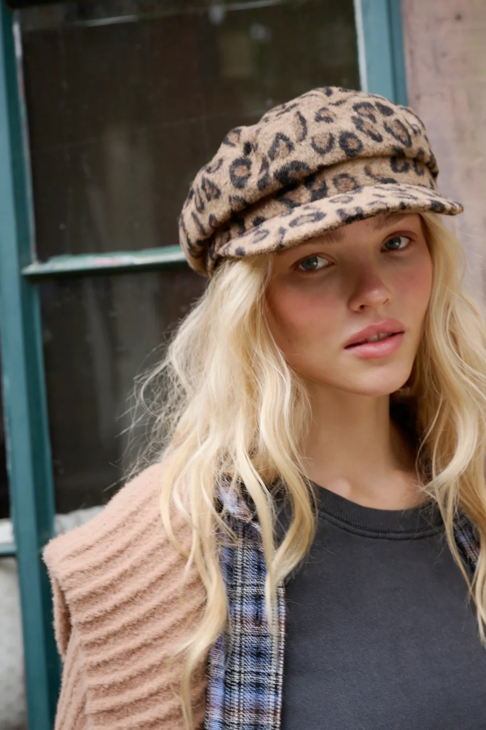 90's Moss Leopard Cadet Hat - 1