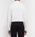 White Slim-Fit Contrast-Cuff Cotton-Poplin Shirt - 10