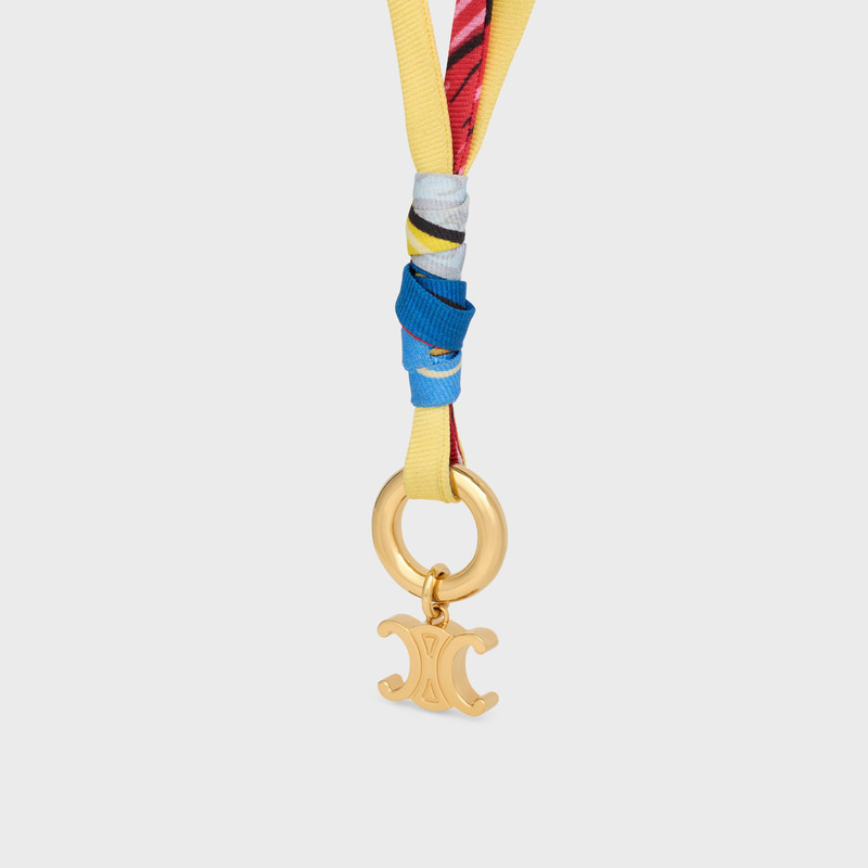 CELINE Celine Charms Cordon Necklace in Silk and Brass with Gold Finish outlook