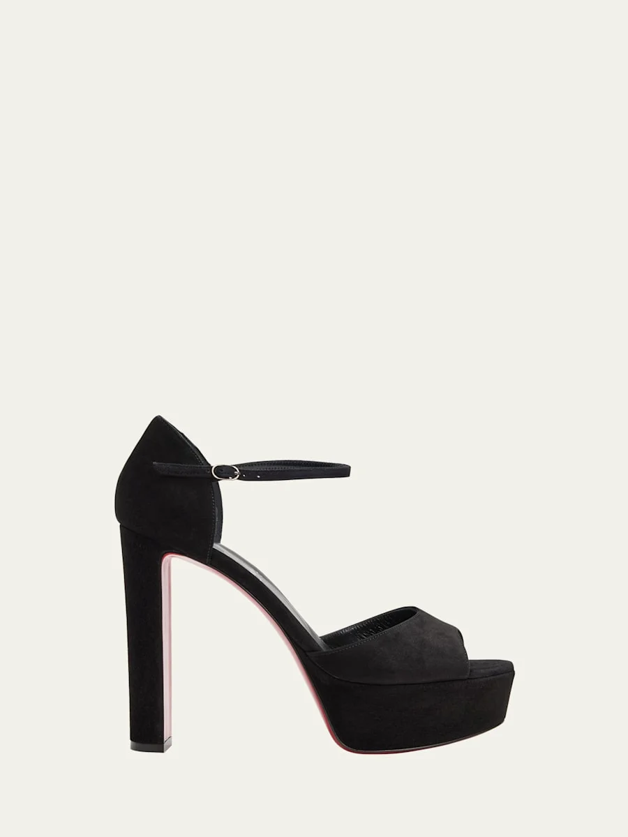 130mm Sandaloo Suede Platform Sandals - 1