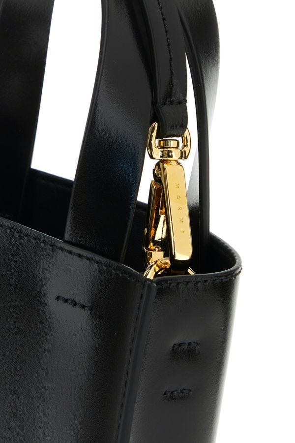 Black leather nano Museo handbag - 4
