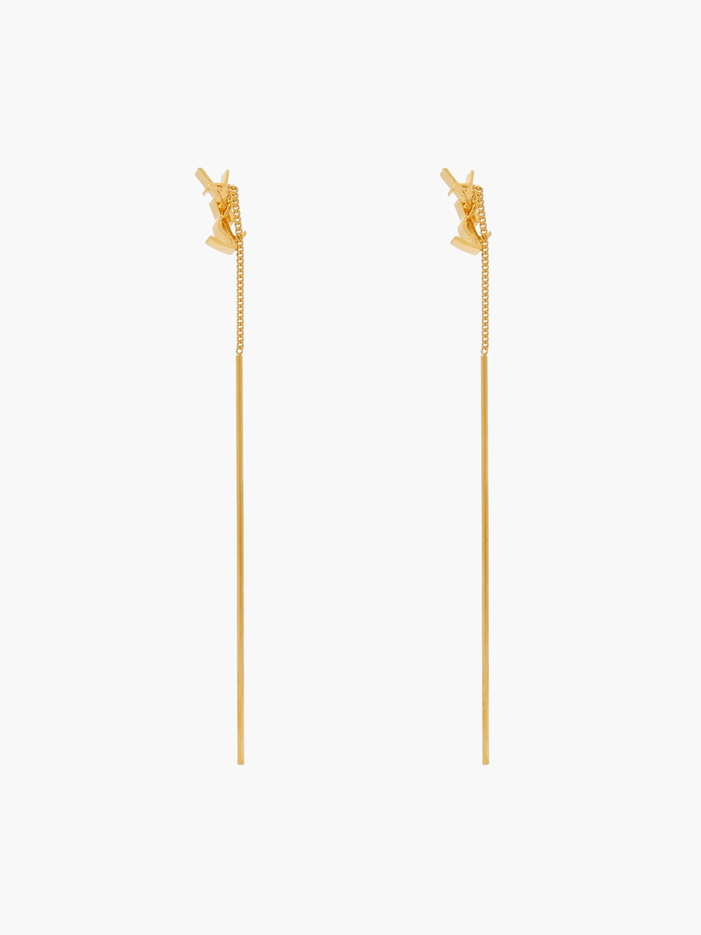 YSL-logo drop earrings - 5