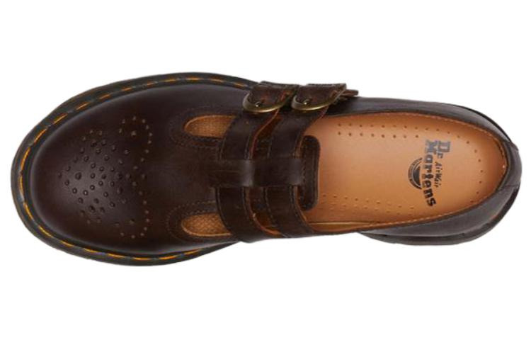 (WMNS) Dr. Martens 8065 Crazy Horse Leather Mary Jane Shoes 'Dark Brown' 30914201 - 3
