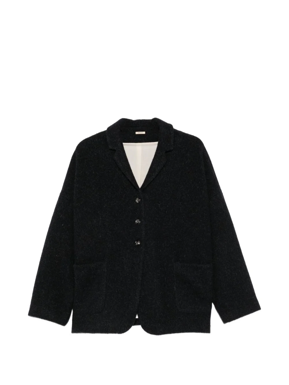 button-up wool jacket - 1