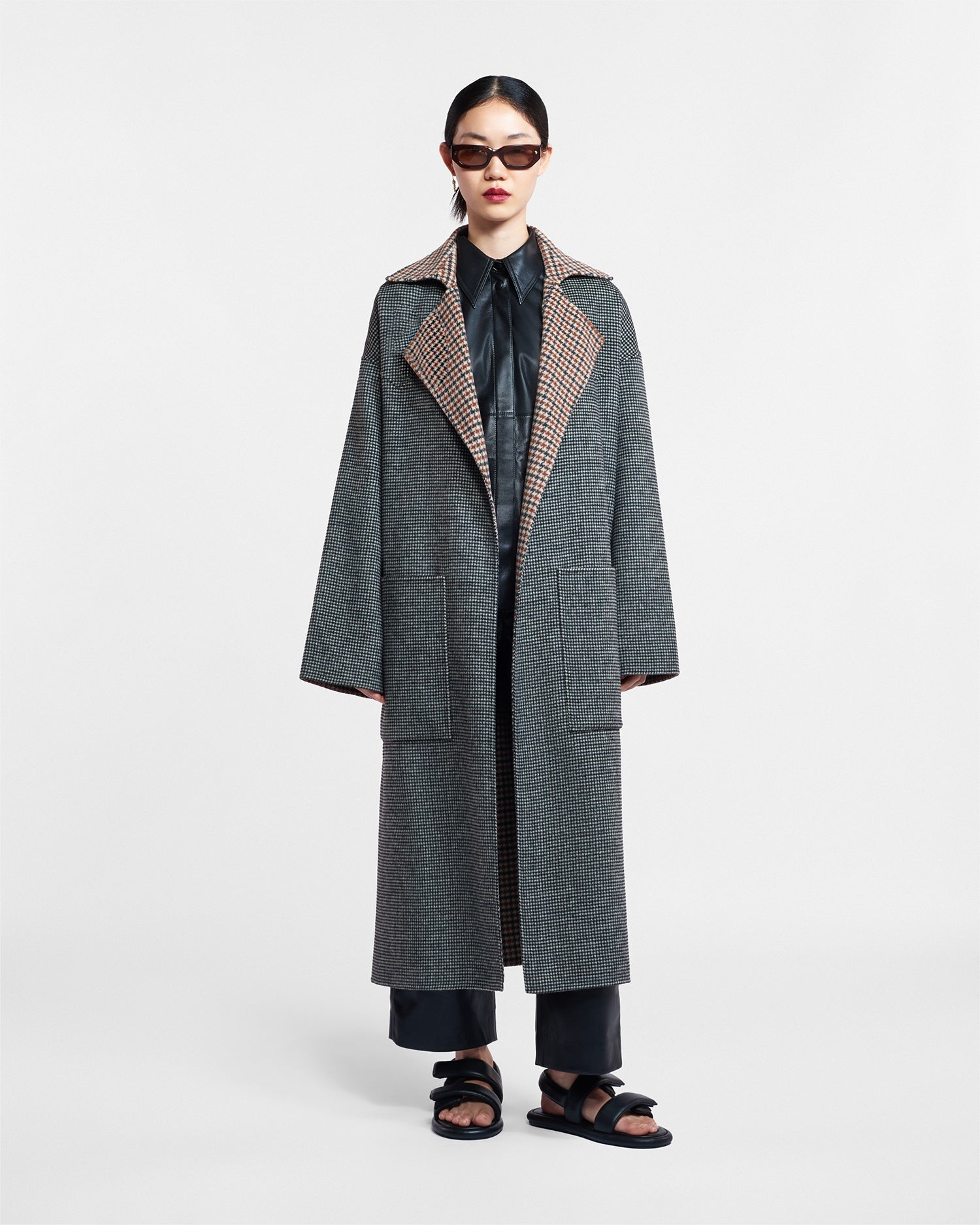 Wool Silk Blend Robe Coat - 4