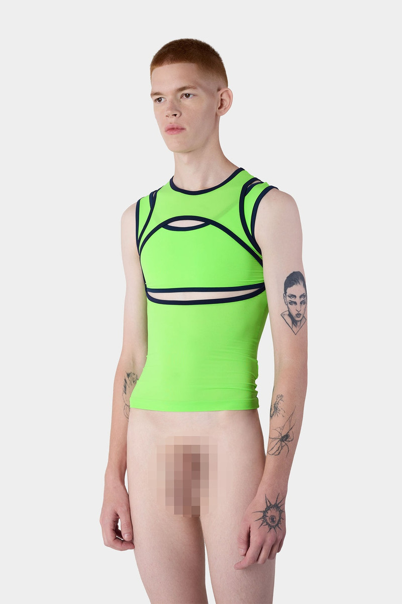 SUPER STRETCH COMBINED TOP / neon green 4