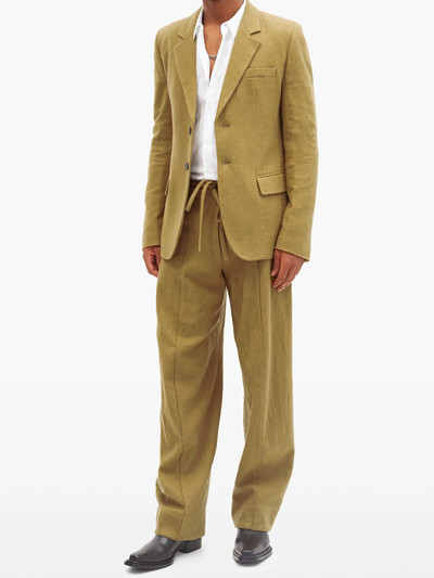 Ann Demeulemeester Single-breasted brushed twill blazer outlook