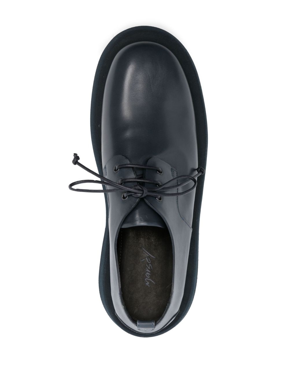 leather lace-up derby shoes - 4