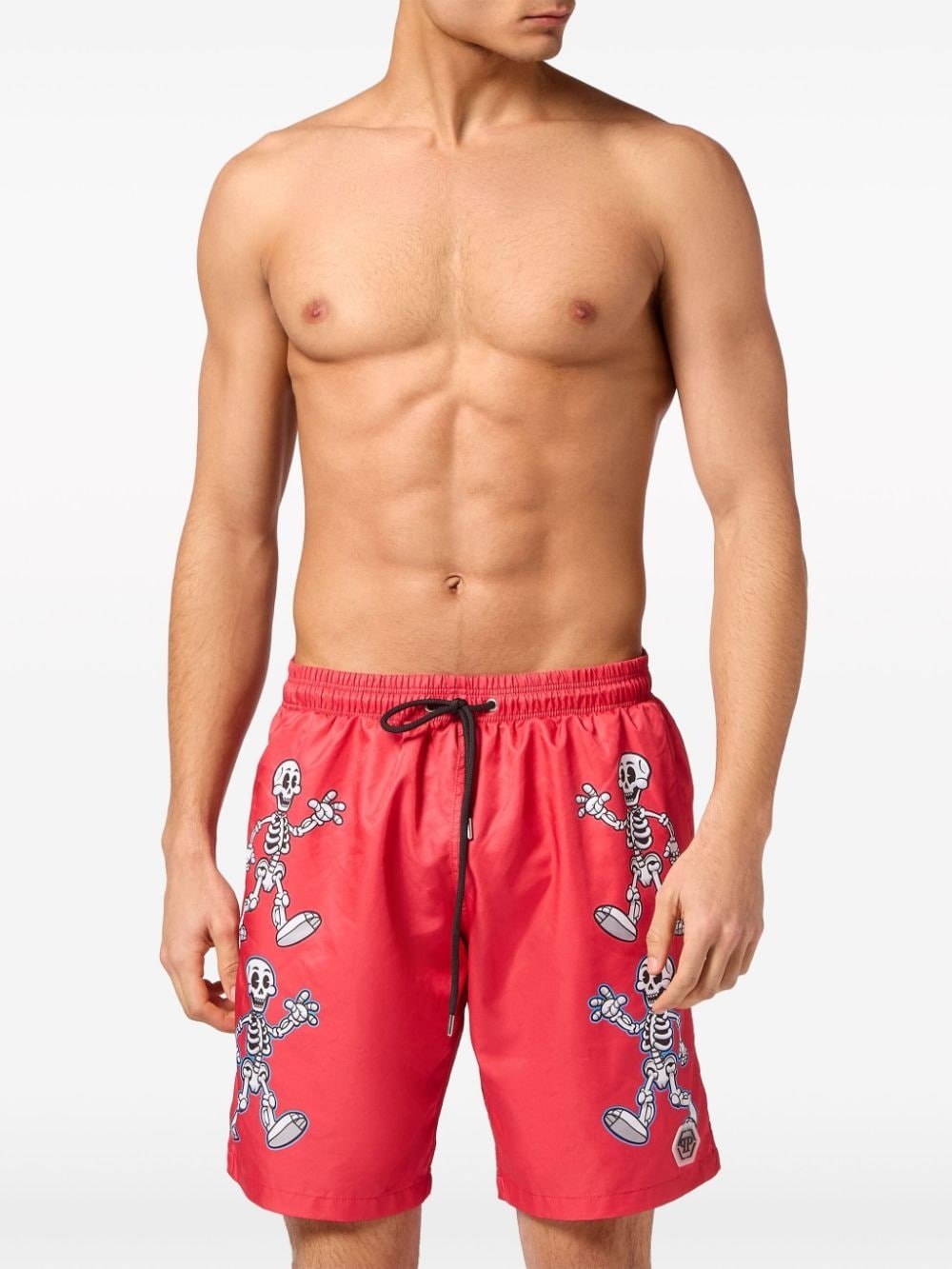 skeleton-print swim shorts - 3