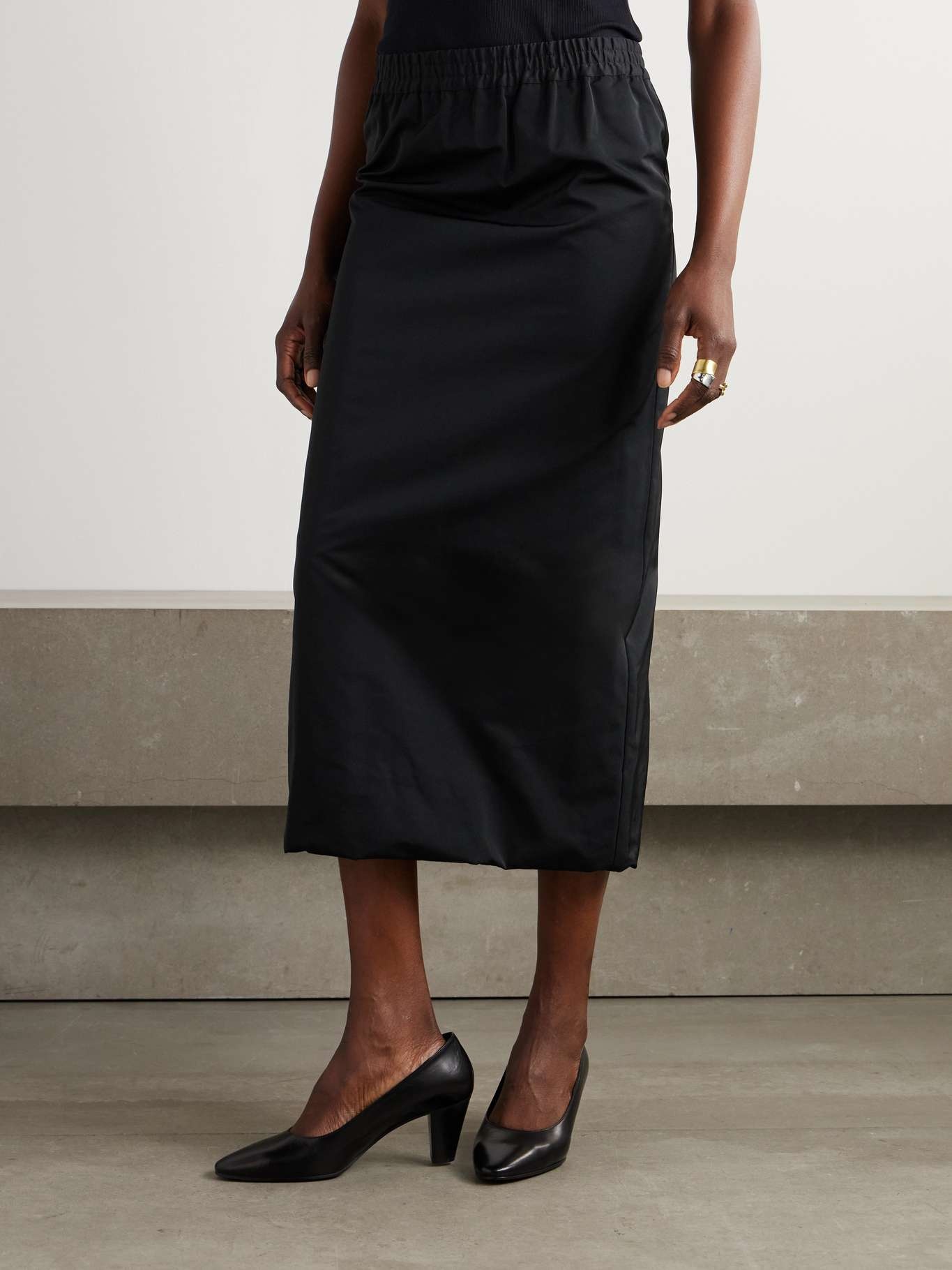 Satin midi skirt - 3