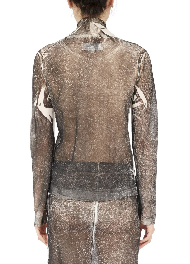 Serigraphic silk crepe top 7