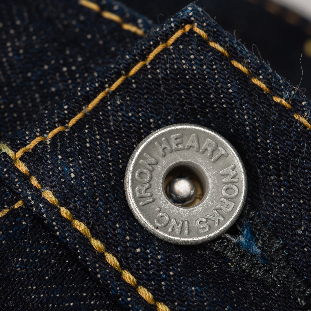 IH-666N 17oz Selvedge Denim Slim Straight Cut Jeans - Natural Indigo - 7