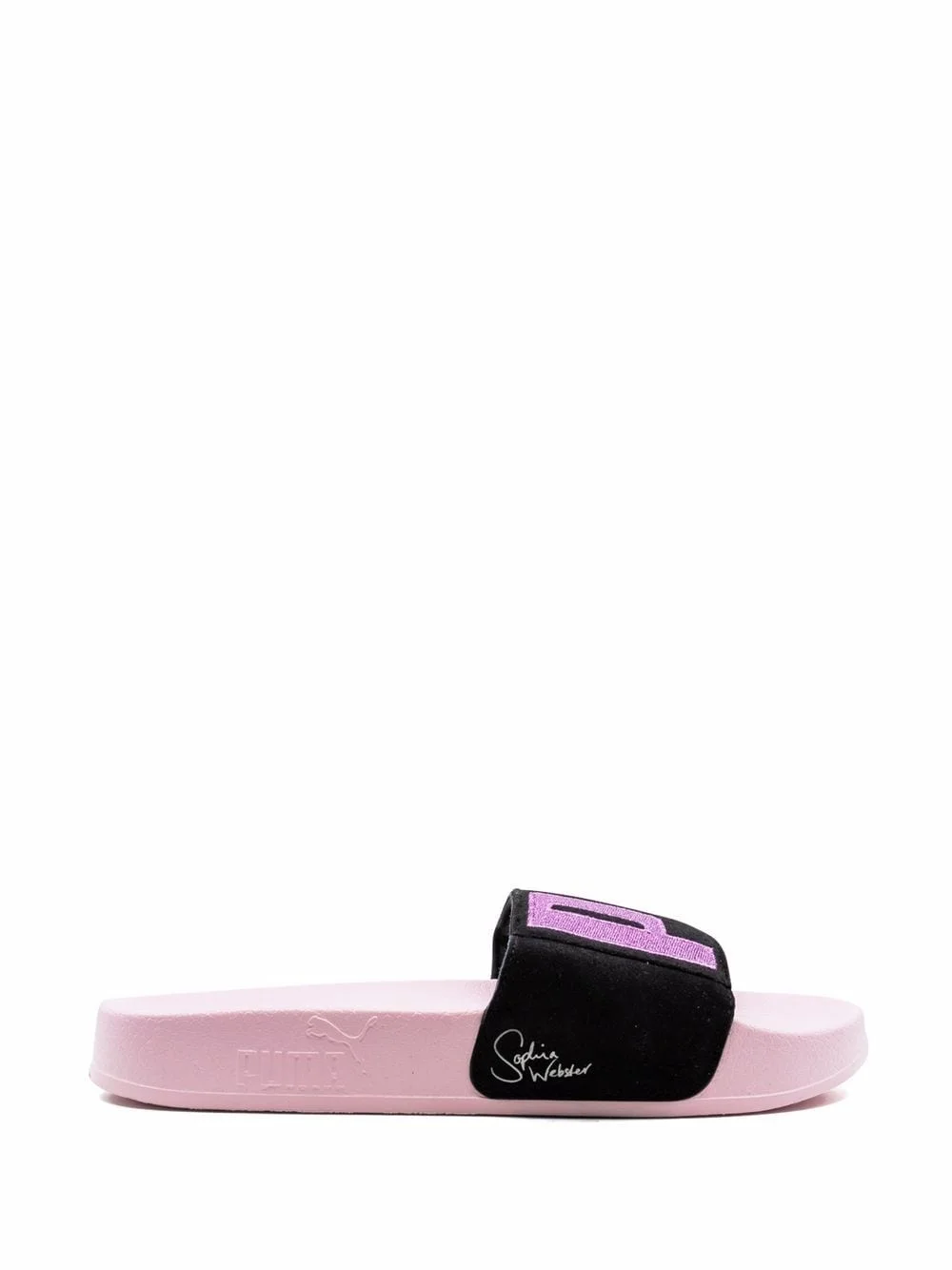 x Sophia Webster Leadcat suede slides - 1